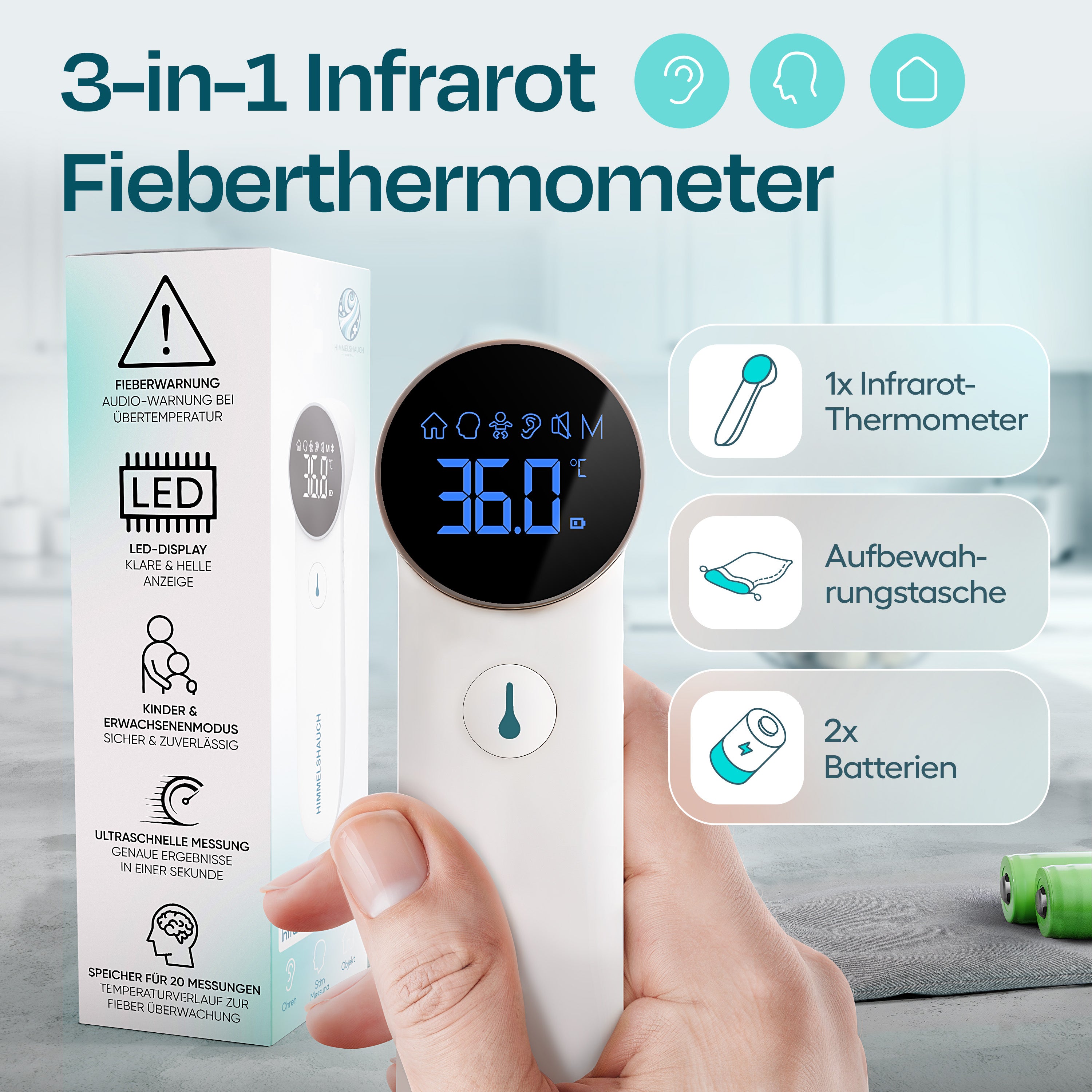 3 in 1 Infrarot Fieberthermometer
