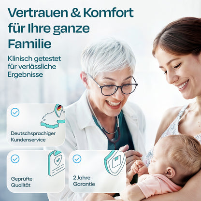 HIMMELSHAUCH Familienmotiv mit Hinweisen zu Kundenservice und Garantie 